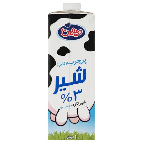 شیر یک لیتری پرچرب ۳.۲% چربی اسکوئر میهن باکس ۱۰ عددی